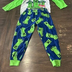 Minecraft Kids Pajama Set - Green and Blue